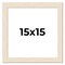 15x15 Wide Barnwood Picture Frame with UV-Resistant Acrylic & Acid Free Backing, Available in 6 Paint Finishes - Grey, Brown, White, and Black
